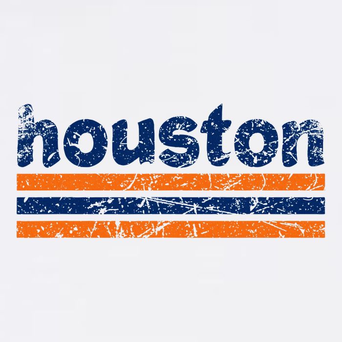 Houston Texas Three Stripe Vintage Weathered Golf Towel