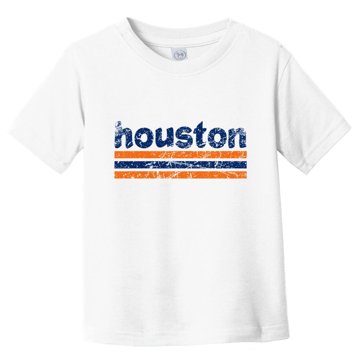 Houston Texas Three Stripe Vintage Weathered Toddler T-Shirt