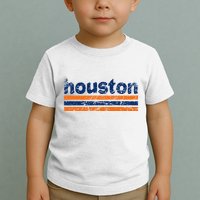 Houston Texas Three Stripe Vintage Weathered Toddler T-Shirt