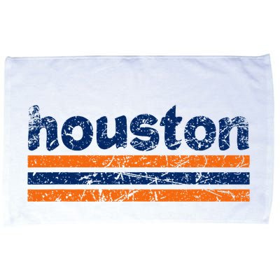 Houston Texas Three Stripe Vintage Weathered Microfiber Hand Towel