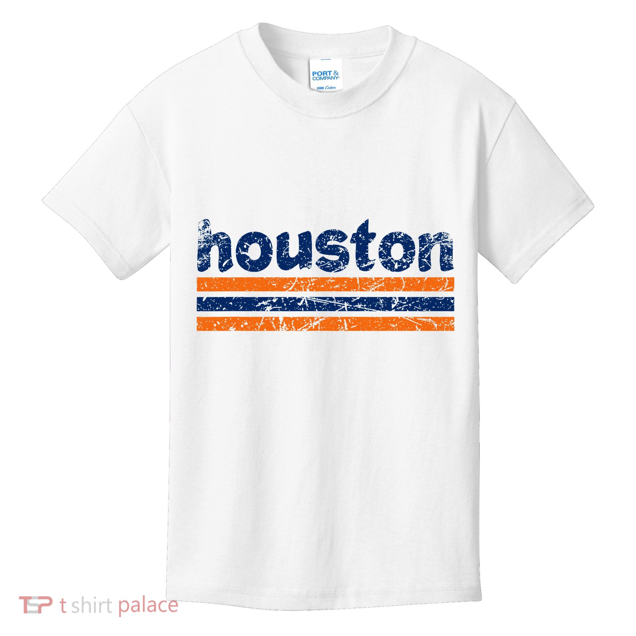 Houston Texas Three Stripe Vintage Weathered Kids T-Shirt