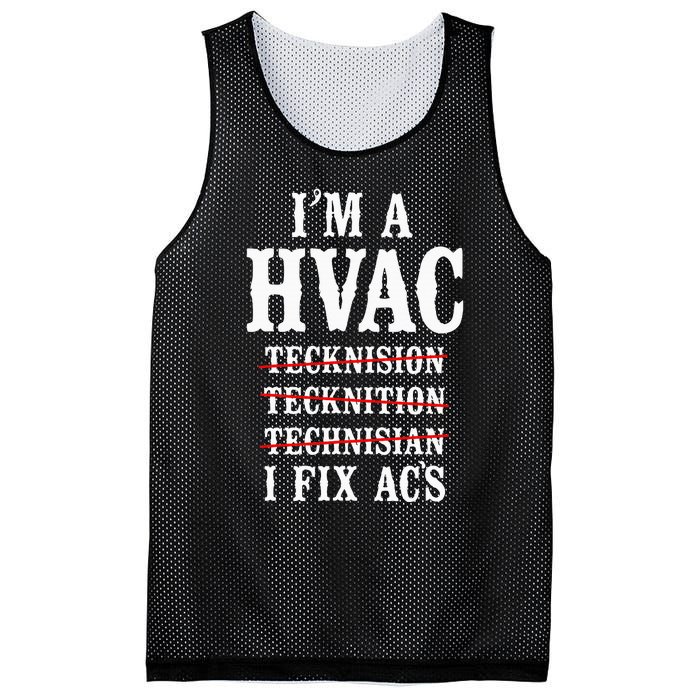 Hvac Technician Tech Vintage IM A Hvac Tecknision Mesh Reversible Basketball Jersey Tank