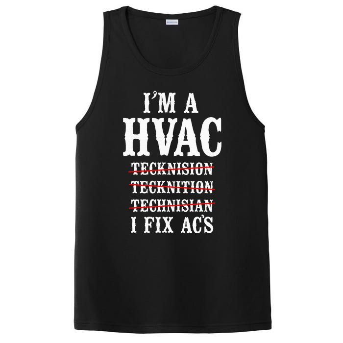 Hvac Technician Tech Vintage IM A Hvac Tecknision PosiCharge Competitor Tank