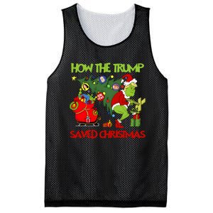 How The Trump Saved Christmas Mesh Reversible Basketball Jersey Tank