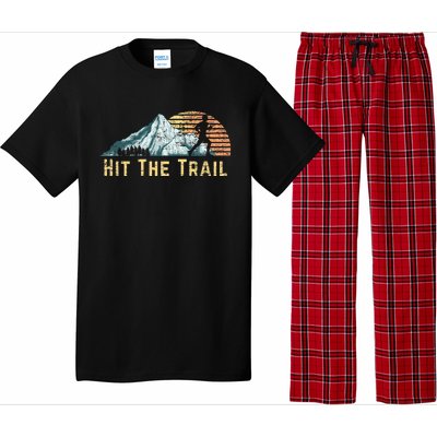 Hit The Trail Vintage Mountain Runner Retro Trail Running Pajama Set