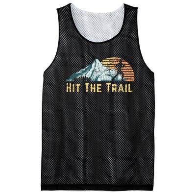 Hit The Trail Vintage Mountain Runner Retro Trail Running Mesh Reversible Basketball Jersey Tank