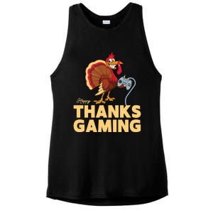 Happy Thanksgaming Thanksgiving Turkey Video Game Great Gift Ladies PosiCharge Tri-Blend Wicking Tank