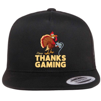 Happy Thanksgaming Thanksgiving Turkey Video Game Great Gift Flatbill Hat
