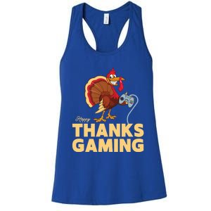 Happy Thanksgaming Thanksgiving Turkey Video Game Great Gift Women's Racerback Tank