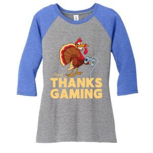 Happy Thanksgaming Thanksgiving Turkey Video Game Great Gift Women's Tri-Blend 3/4-Sleeve Raglan Shirt