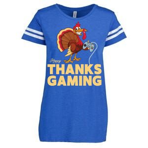 Happy Thanksgaming Thanksgiving Turkey Video Game Great Gift Enza Ladies Jersey Football T-Shirt