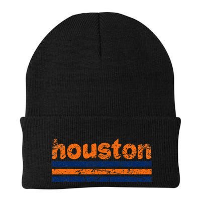 Houston Texas Three Stripe Vintage Weathered Beanie