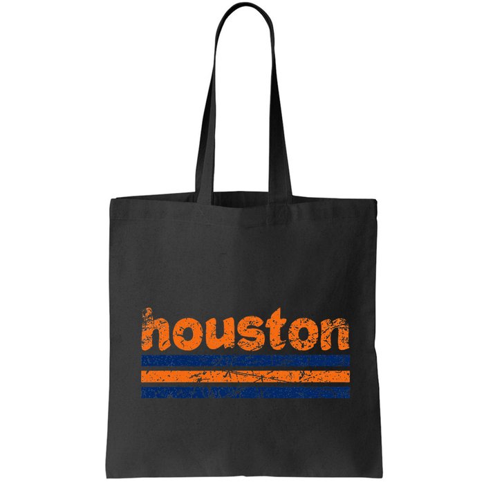 Houston Texas Three Stripe Vintage Weathered Bag