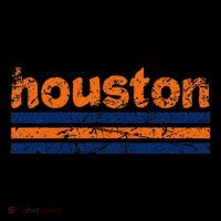 Houston Texas Three Stripe Vintage Weathered Baby Bodysuit