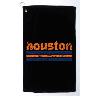 Houston Texas Three Stripe Vintage Weathered Golf Towel