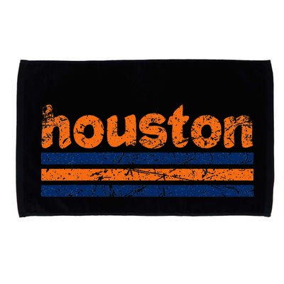 Houston Texas Three Stripe Vintage Weathered Microfiber Hand Towel