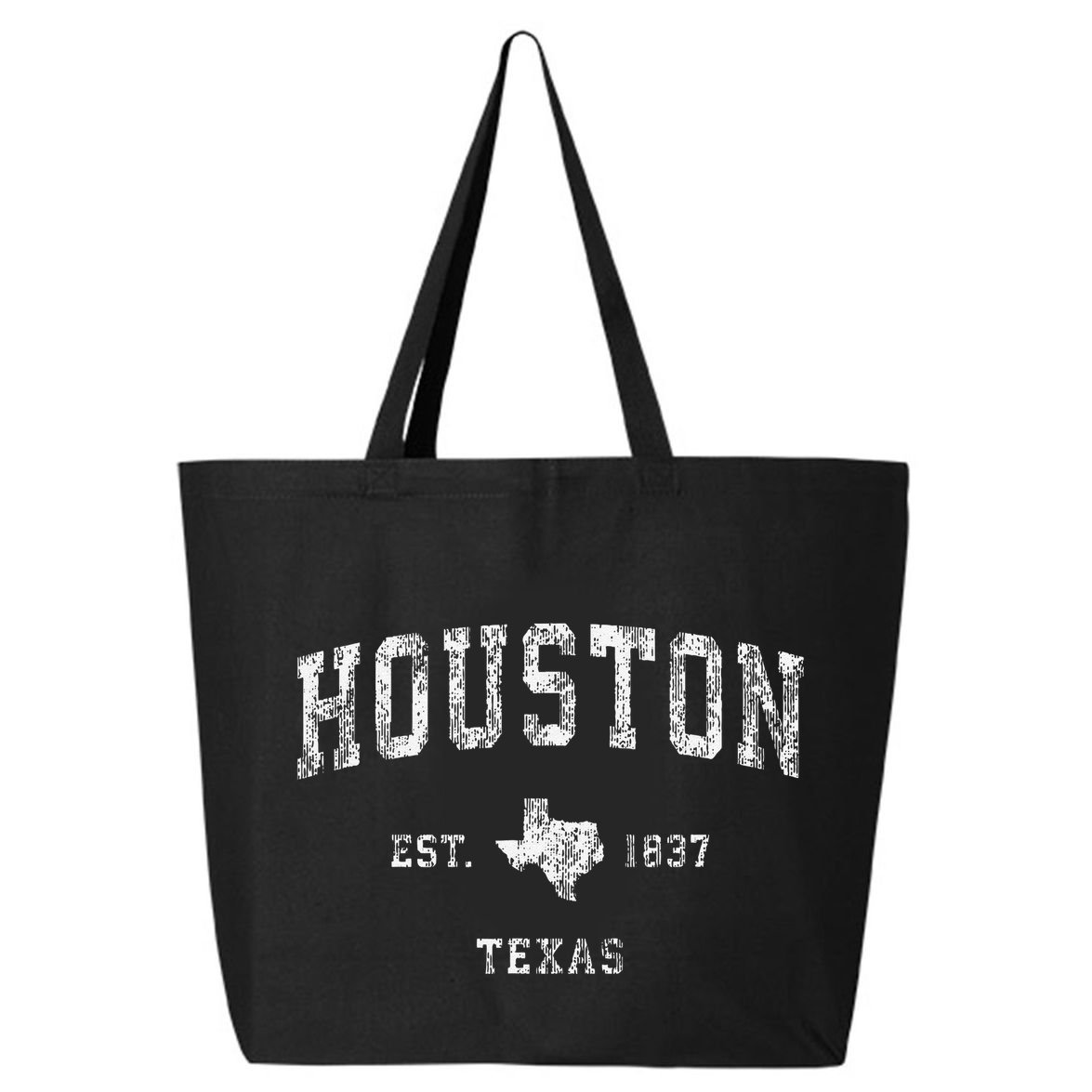 Houston Texas Tx Vintage Athletic Sports 25L Jumbo Tote