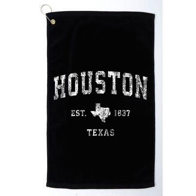 Houston Texas Tx Vintage Athletic Sports Golf Towel