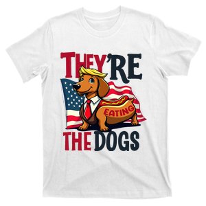 Humor Trump TheyRe Eating The Dogs Dachshund Weiner Hot Dog T-Shirt