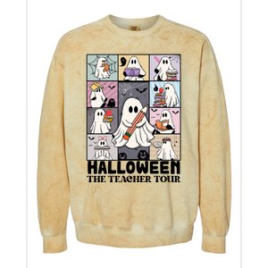 Halloween The Teacher Colorblast Crewneck Sweatshirt