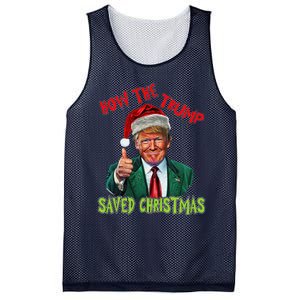 How The Trump Saved Christmas Funny Trump Christmas Mesh Reversible Basketball Jersey Tank