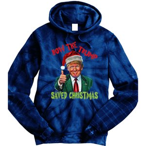 How The Trump Saved Christmas Funny Trump Christmas Tie Dye Hoodie