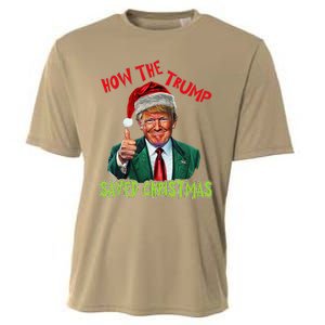 How The Trump Saved Christmas Funny Trump Christmas Cooling Performance Crew T-Shirt