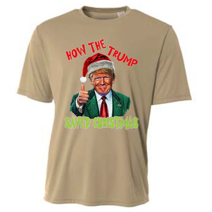 How The Trump Saved Christmas Funny Trump Christmas Cooling Performance Crew T-Shirt