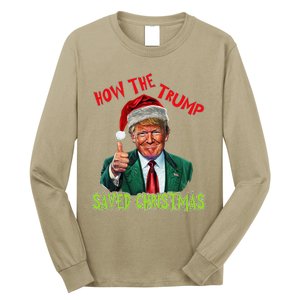 How The Trump Saved Christmas Funny Trump Christmas Long Sleeve Shirt