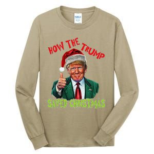 How The Trump Saved Christmas Funny Trump Christmas Tall Long Sleeve T-Shirt