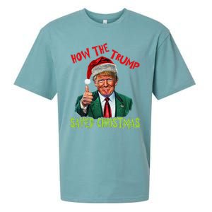 How The Trump Saved Christmas Funny Trump Christmas Sueded Cloud Jersey T-Shirt