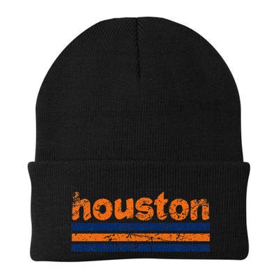 Houston Texas Three Stripe Vintage Weathered Beanie
