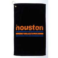 Houston Texas Three Stripe Vintage Weathered Golf Towel