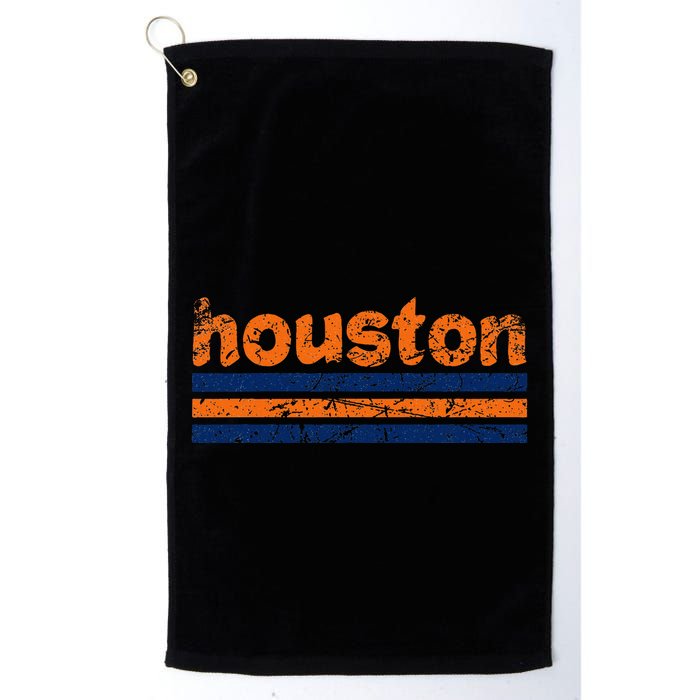 Houston Texas Three Stripe Vintage Weathered Golf Towel