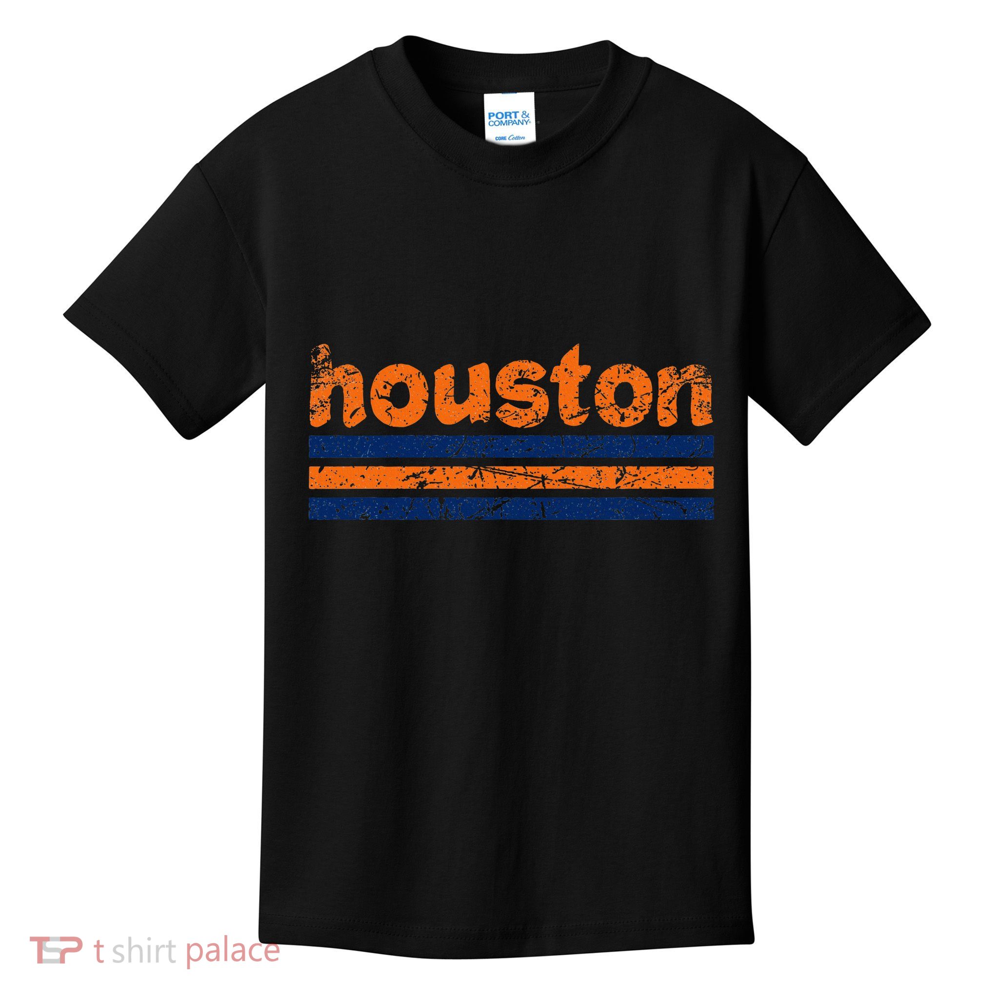 Houston Texas Three Stripe Vintage Weathered Kids T-Shirt