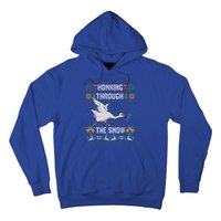 Honking Through The Snow Funny Goose Ugly Christmas Sweater Gift Hoodie