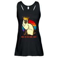 Hail To The King Baby Siamese Cat Wearing Crown Ladies Essential Flowy Tank