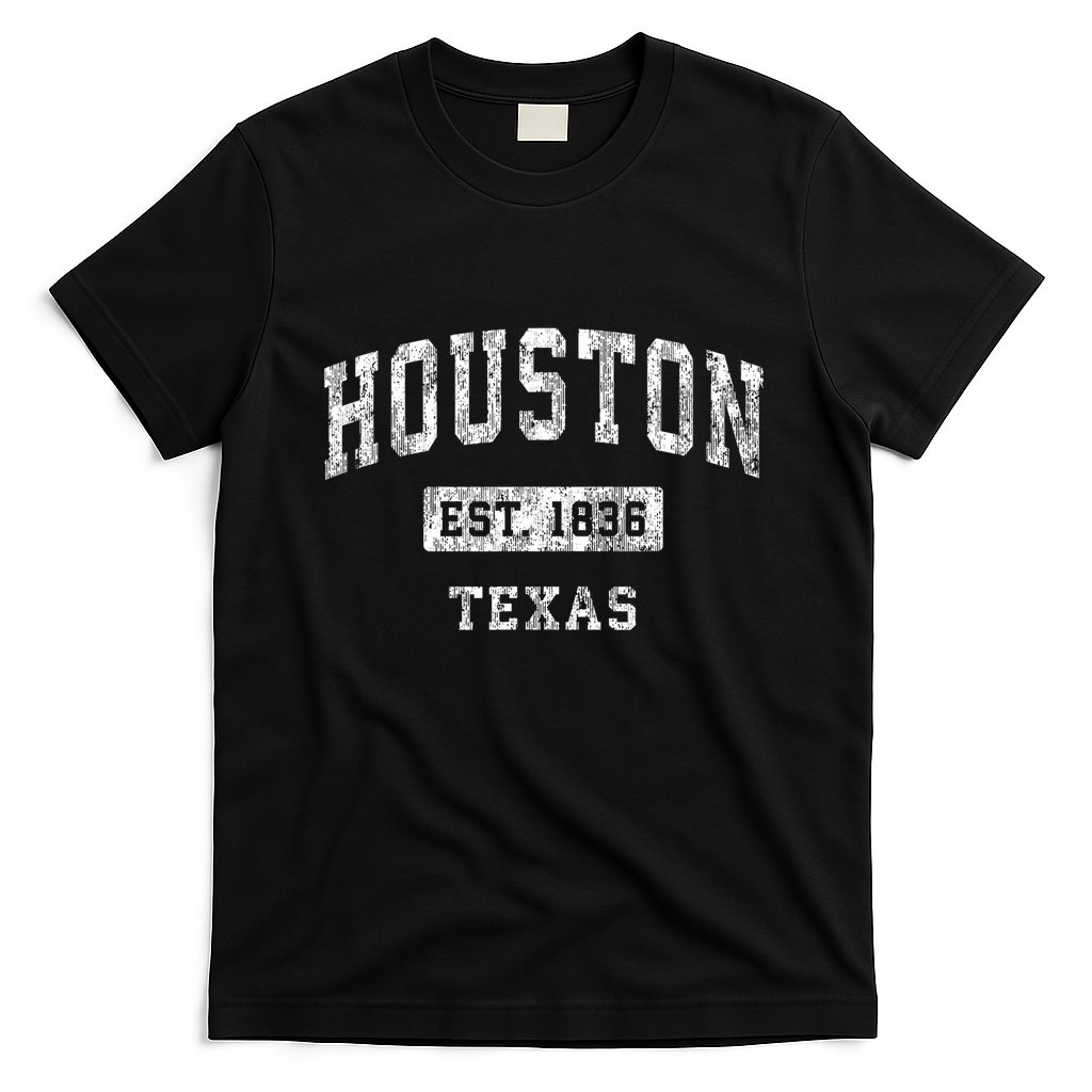 Houston Texas Tx Vintage Established Sports T-Shirt