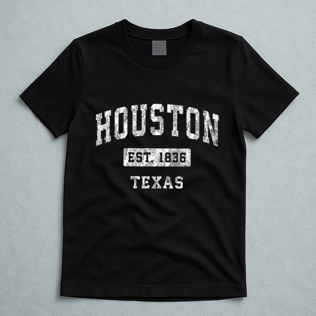 Houston Texas Tx Vintage Established Sports T-Shirt