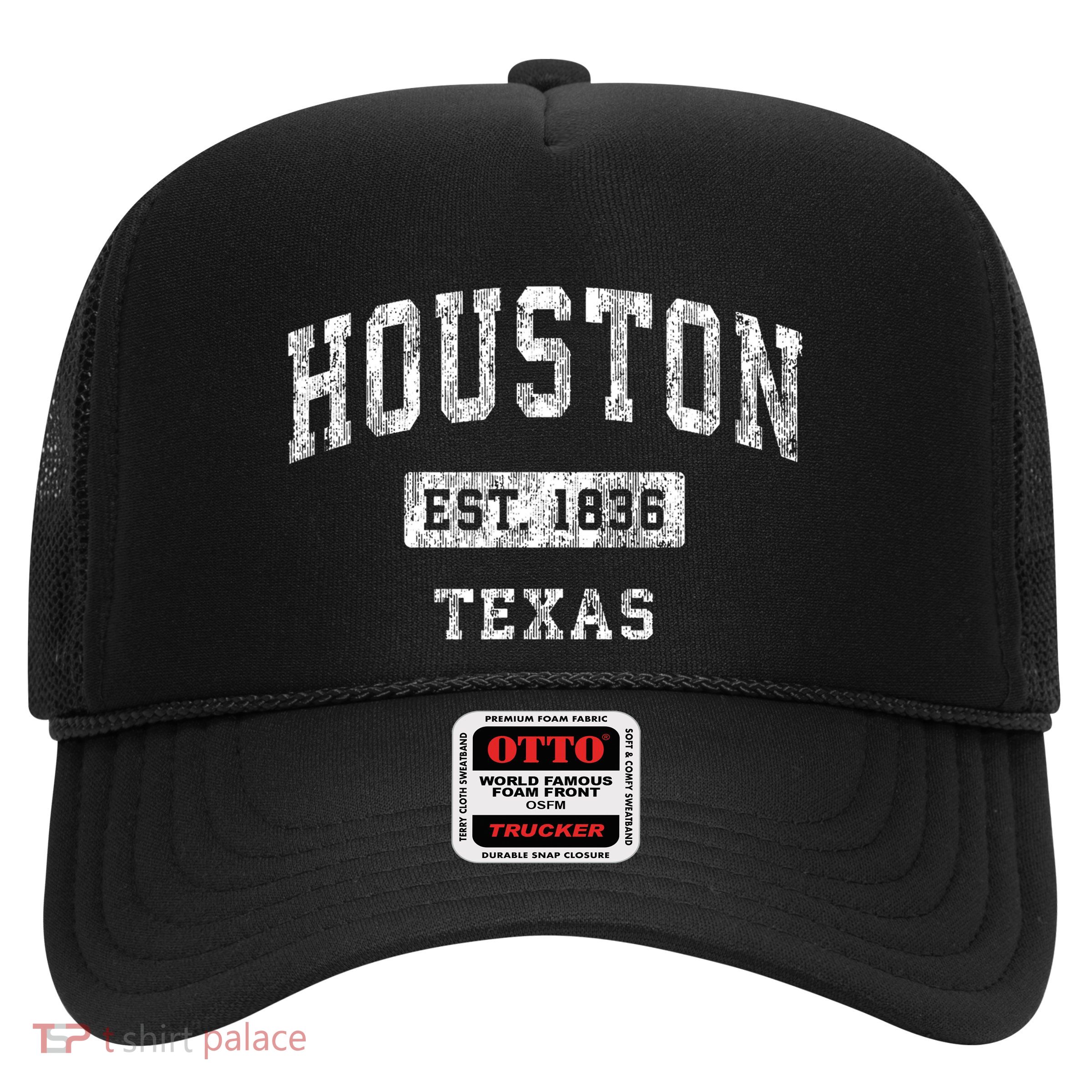 Houston Texas Tx Vintage Established Sports Trucker Hat