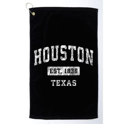 Houston Texas Tx Vintage Established Sports Golf Towel
