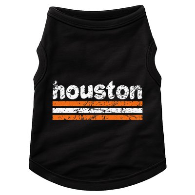 Houston Texas Three Stripe Vintage Weathered Doggie Tank