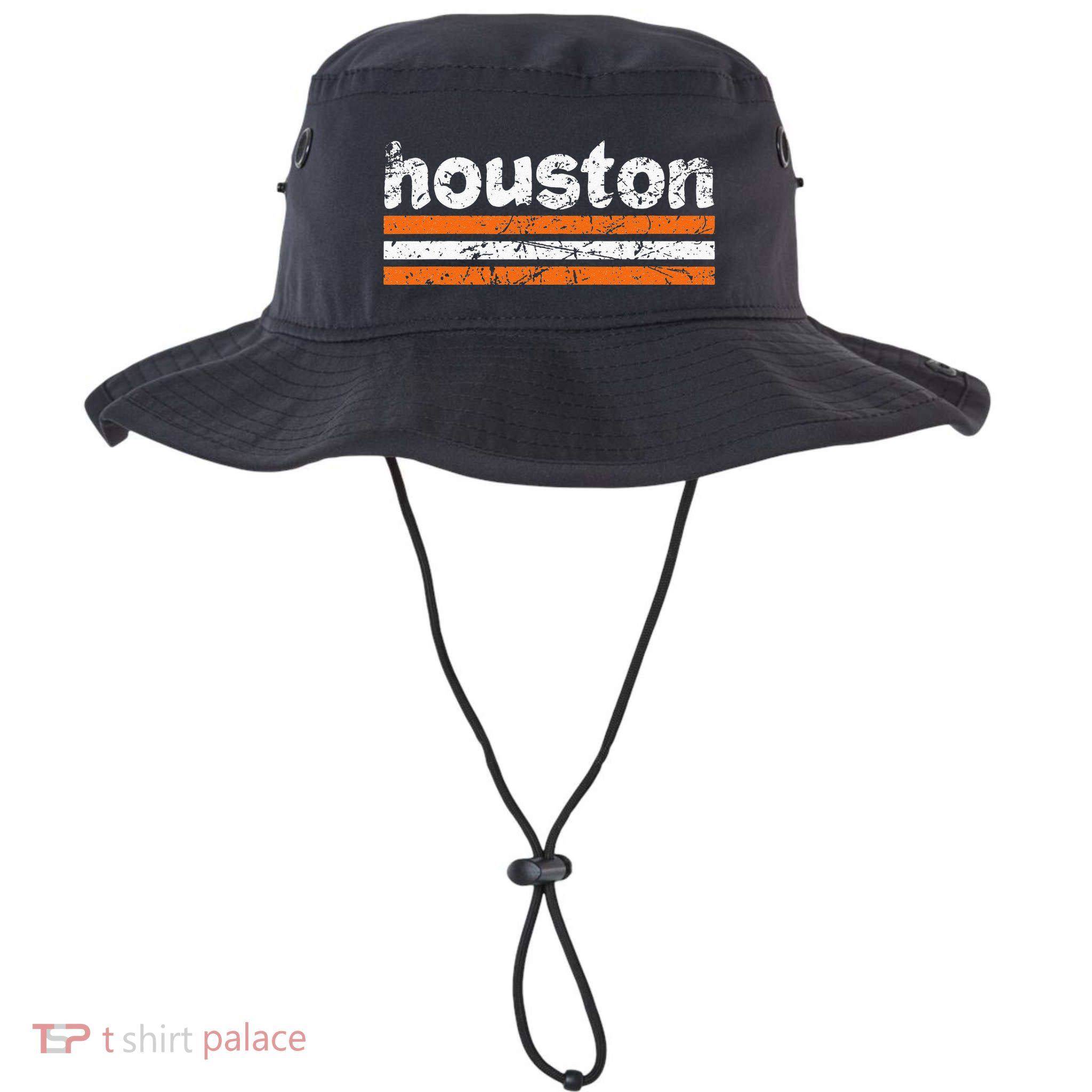 Houston Texas Three Stripe Vintage Weathered Bucket Hat