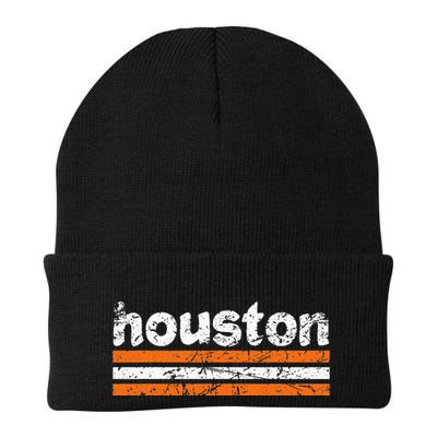 Houston Texas Three Stripe Vintage Weathered Beanie