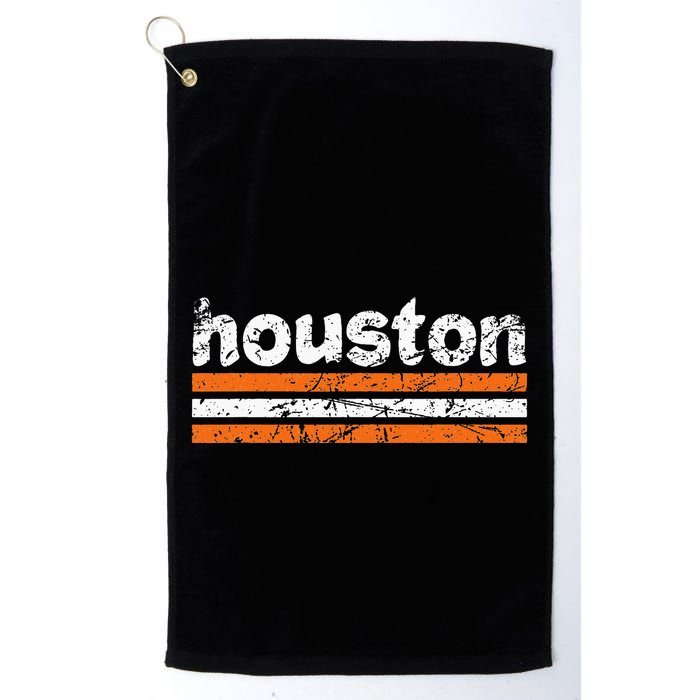 Houston Texas Three Stripe Vintage Weathered Golf Towel
