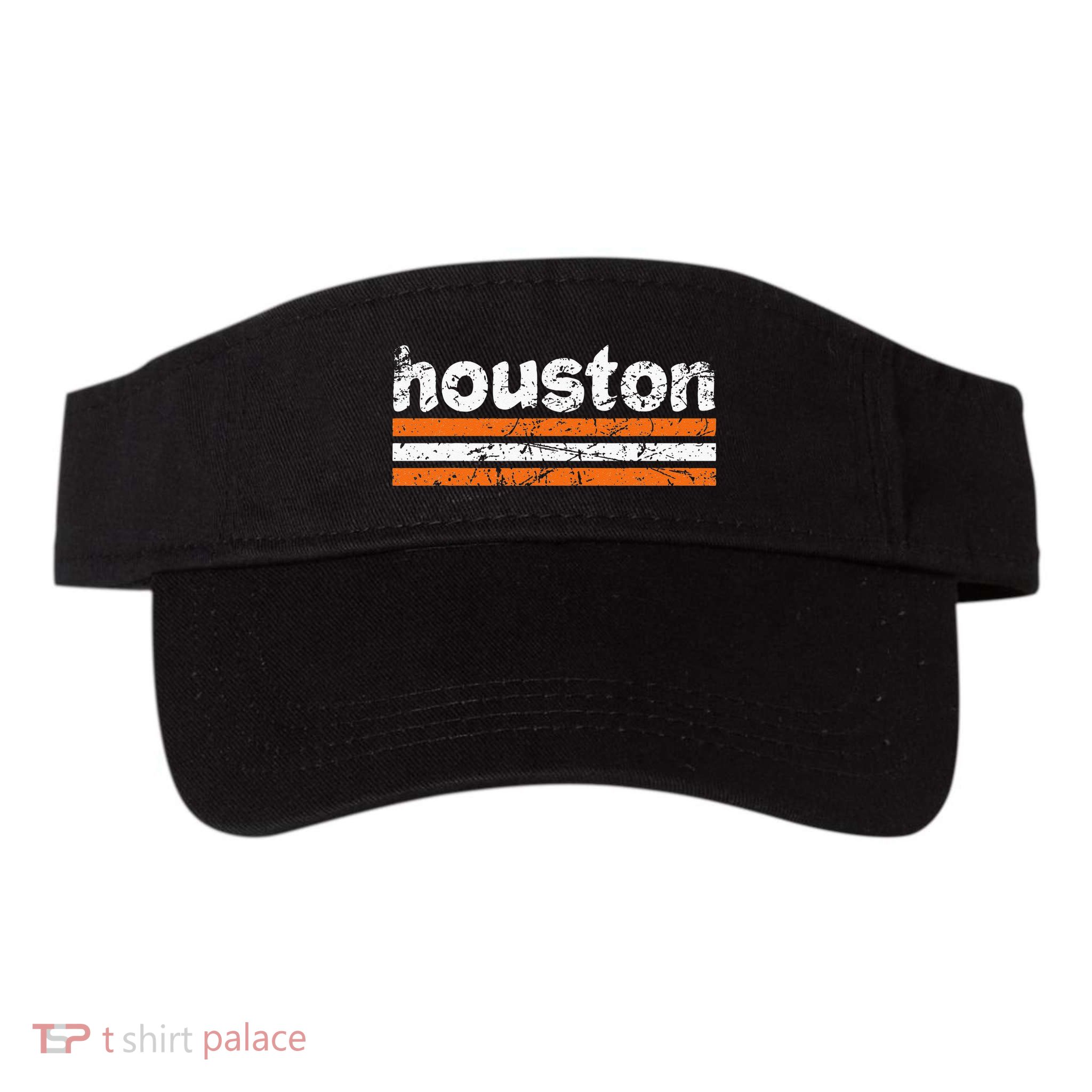 Houston Texas Three Stripe Vintage Weathered Visor