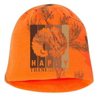 Happy Thanksgiving Thankful Blessings Thanksgiving Family Gift Kati - Camo Knit Beanie