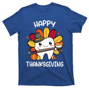 Happy Thanksgiving Teeth Dental Squad Turkey Thanksgiving Gift T-Shirt