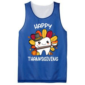 Happy Thanksgiving Teeth Dental Squad Turkey Thanksgiving Gift Mesh Reversible Basketball Jersey Tank