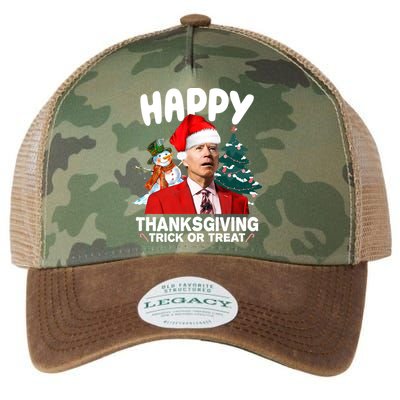 Happy Thanksgiving Trick Or Treat Funny Joe Biden Legacy Tie Dye Trucker Hat